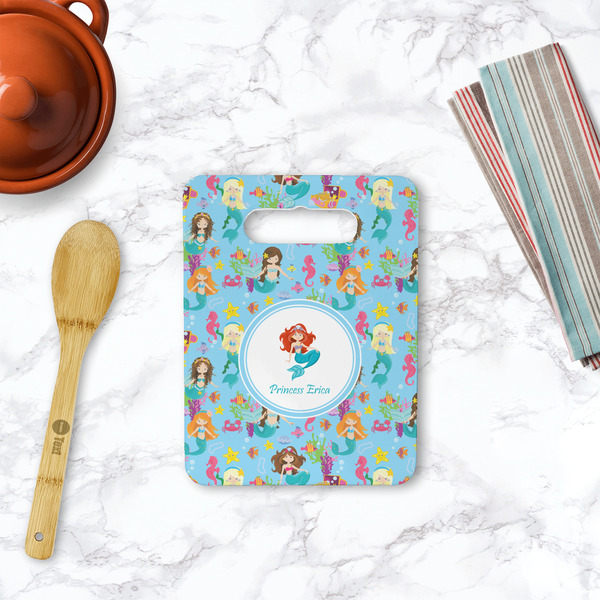 Mermaids Rectangle Trivet with Handle - LIFESTYLE