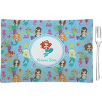 Mermaids Rectangular Glass Appetizer / Dessert Plate - Single or Set (Personalized)