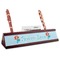 Mermaids Red Mahogany Nameplates with Business Card Holder - Angle