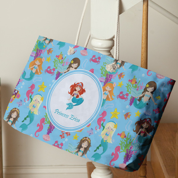 Mermaids Large Rope Tote - Life Style