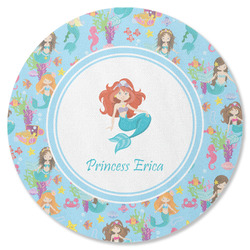 Mermaids Round Rubber Backed Coaster (Personalized)