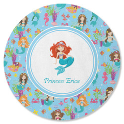 Mermaids Round Rubber Backed Coaster (Personalized)