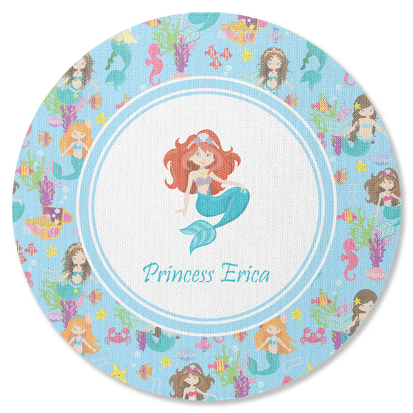 Custom Mermaids Round Rubber Backed Coaster (Personalized)