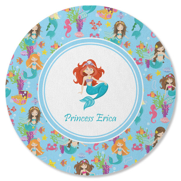 Custom Mermaids Round Rubber Backed Coaster (Personalized)