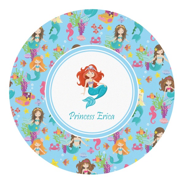 Custom Mermaids Round Decal - Small (Personalized)