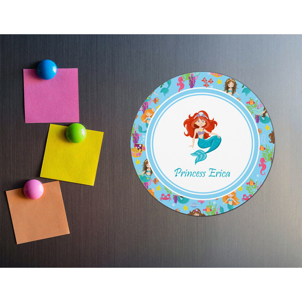 Mermaids Round Fridge Magnet - LIFESTYLE