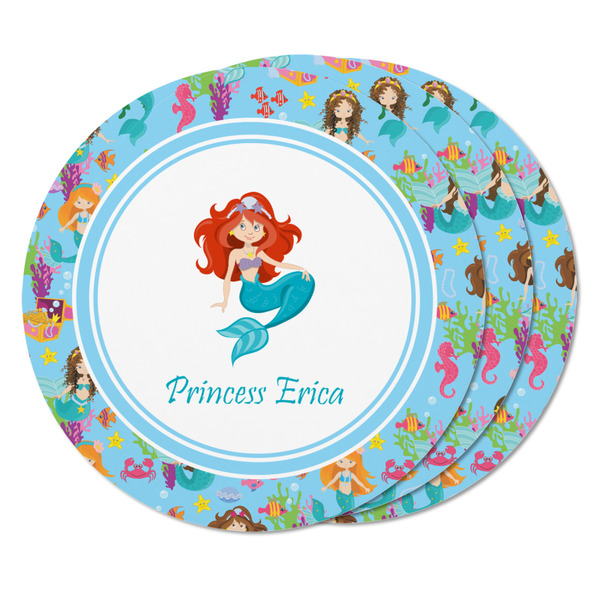 Mermaids Round Fridge Magnet - THREE