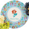 Mermaids Round Linen Placemats - Front (w flowers)
