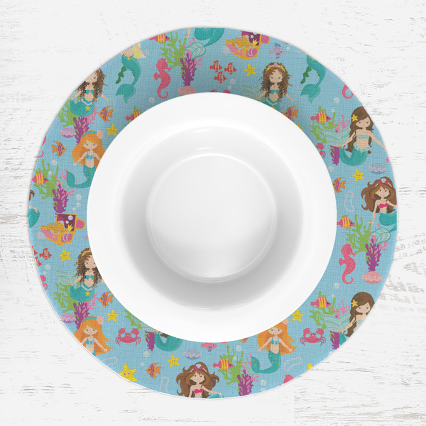 Mermaids Round Linen Placemats - LIFESTYLE (single)