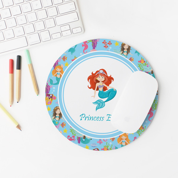 Mermaids Round Mousepad - LIFESTYLE 2