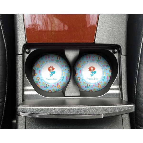 Mermaids Sandstone Car Coaster - In Cup Holder