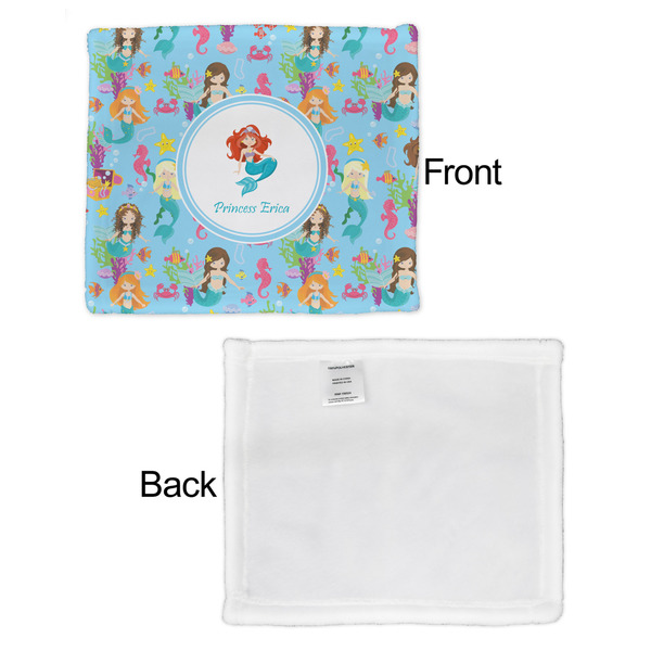 Mermaids Security Blanket - Front & White Back View
