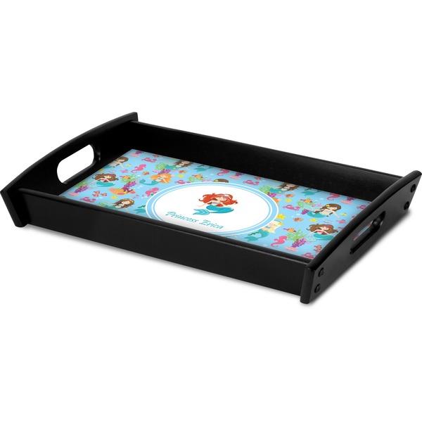 Mermaids Serving Tray Black - Corner