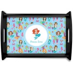 Mermaids Black Wooden Tray - Small (Personalized)