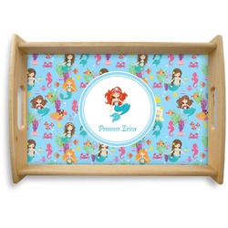 Mermaids Natural Wooden Tray - Small (Personalized)