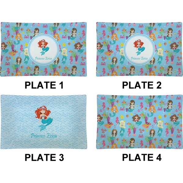 Mermaids Set of Rectangular Dinner Plates (Approval)