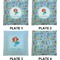 Mermaids Set of Square Dinner Plates (Approval)