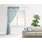 Mermaids Sheer Curtain With Window and Rod - in Room Matching Pillow