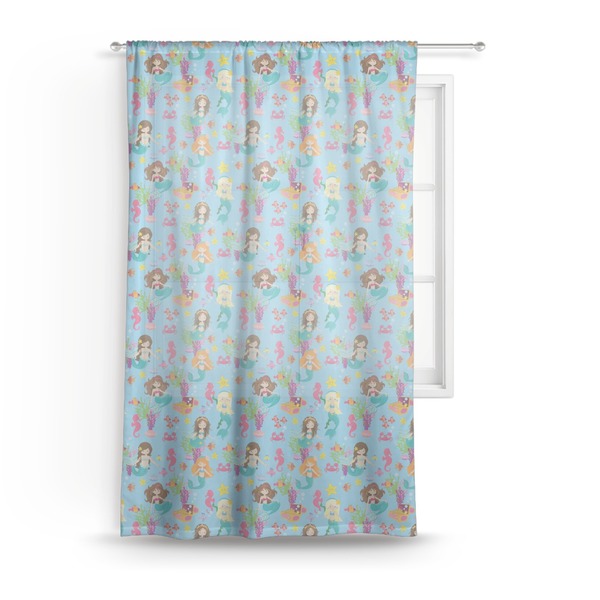 Custom Mermaids Sheer Curtain - 50"x84"