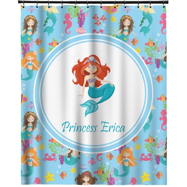 Custom Mermaids Extra Long Shower Curtain - 70"x84" (Personalized)
