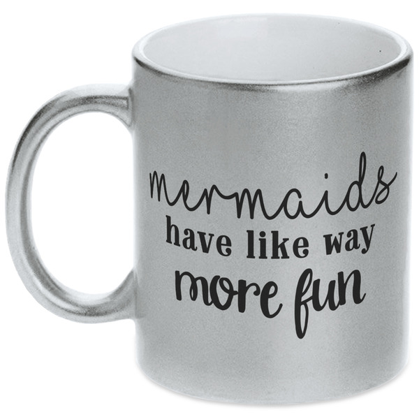 Custom Mermaids Metallic Silver Mug