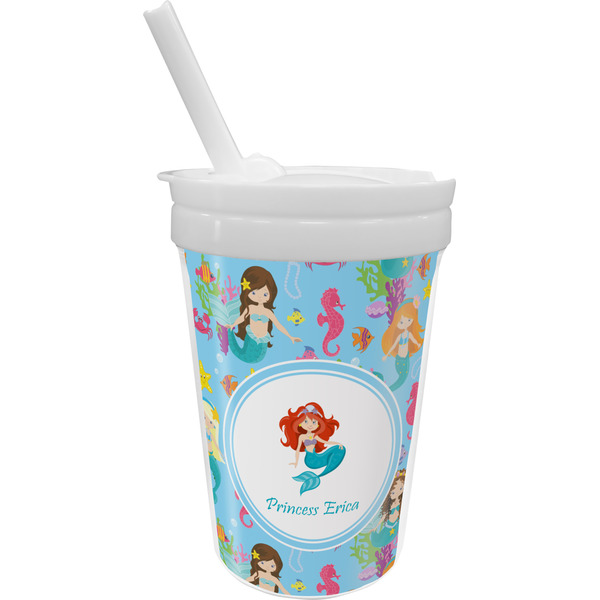 Custom Mermaids Sippy Cup with Straw (Personalized)