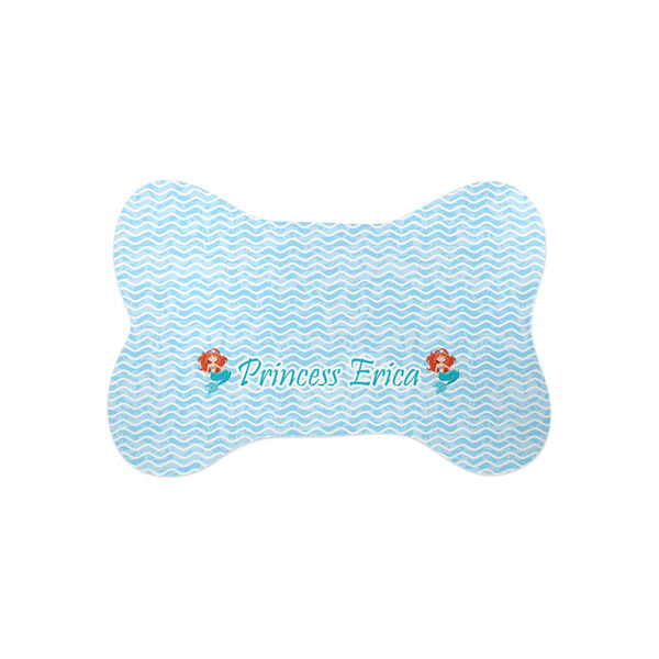 Custom Mermaids Bone Shaped Dog Food Mat (Small) (Personalized)