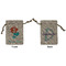 Mermaids Small Burlap Gift Bag - Front and Back