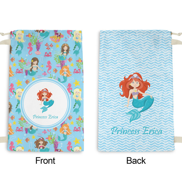 Mermaids Small Laundry Bag - Front & Back View