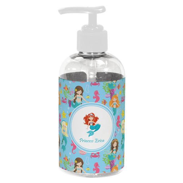 Custom Mermaids Plastic Soap / Lotion Dispenser (8 oz - Small - White) (Personalized)
