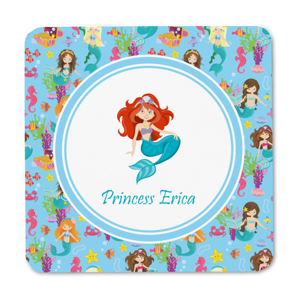 Mermaids Square Fridge Magnet - FRONT