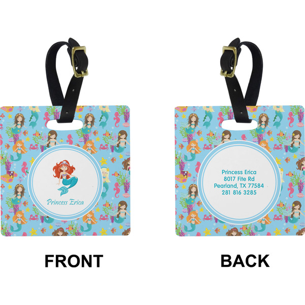 Mermaids Square Luggage Tag (Front + Back)