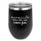 Mermaids Stainless Wine Tumblers - Black - Double Sided - Front