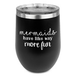 Mermaids Stemless Wine Tumbler - 5 Color Choices - Stainless Steel 