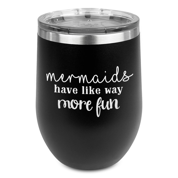 Custom Mermaids Stemless Wine Tumbler - 5 Color Choices - Stainless Steel 
