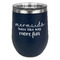 Mermaids Stemless Stainless Steel Wine Tumbler - Navy - Single Sided