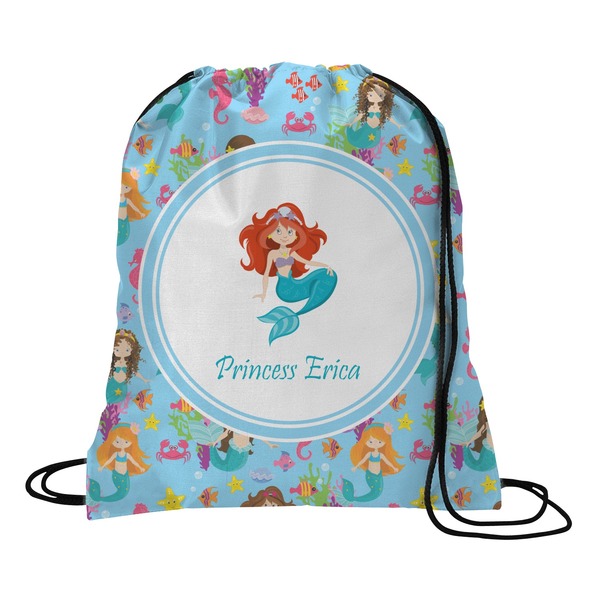 Custom Mermaids Drawstring Backpack - Medium (Personalized)
