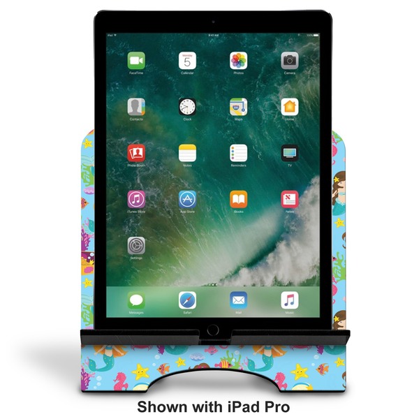 Mermaids Stylized Tablet Stand - Front with ipad