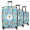 Mermaids 3 Piece Luggage Set - 20" Carry On, 24" Medium Checked, 28" Large Checked (Personalized)