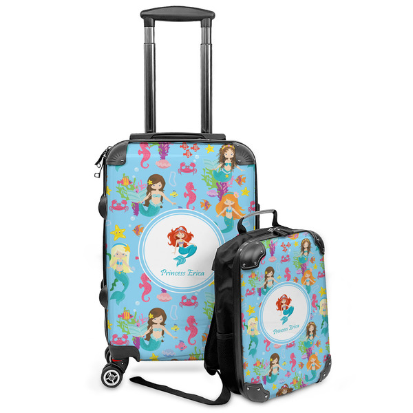 Custom Mermaids Kids 2-Piece Luggage Set - Suitcase & Backpack (Personalized)