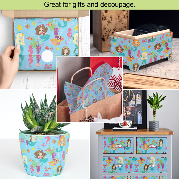 Mermaids Tissue Paper - In Use Collage