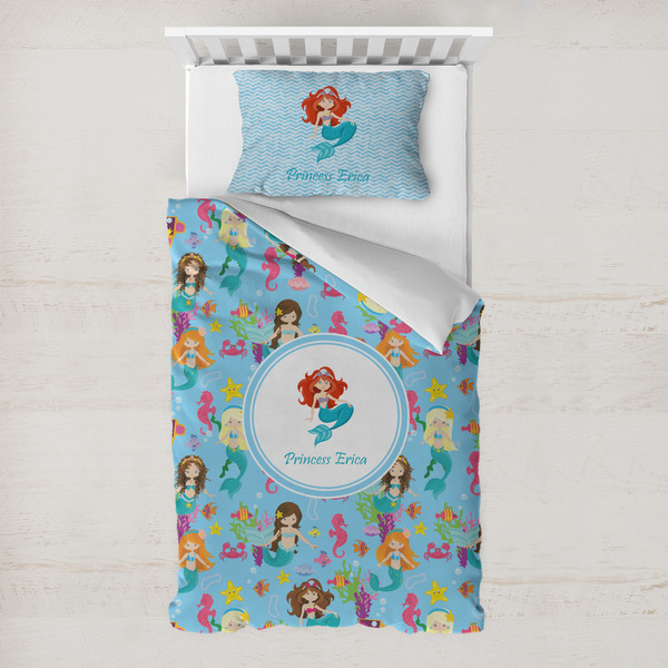 Custom Mermaids Toddler Bedding Set - With Pillowcase (Personalized)