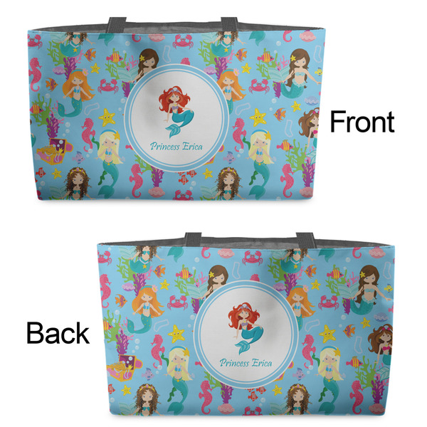 Mermaids Tote w/Black Handles - Front & Back Views