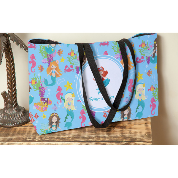 Mermaids Tote w/Black Handles - Lifestyle View