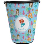 Mermaids Waste Basket - Single Sided (Black) (Personalized)