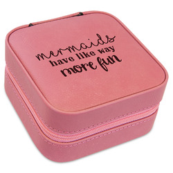 Mermaids Travel Jewelry Boxes - Pink Leather