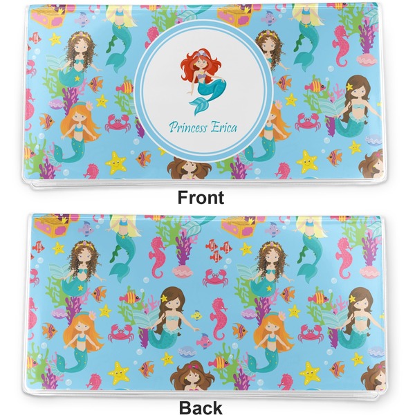 Mermaids Vinyl Check Book Cover - Front and Back
