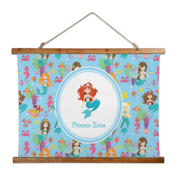 Custom Mermaids Wall Hanging Tapestry - Wide (Personalized)