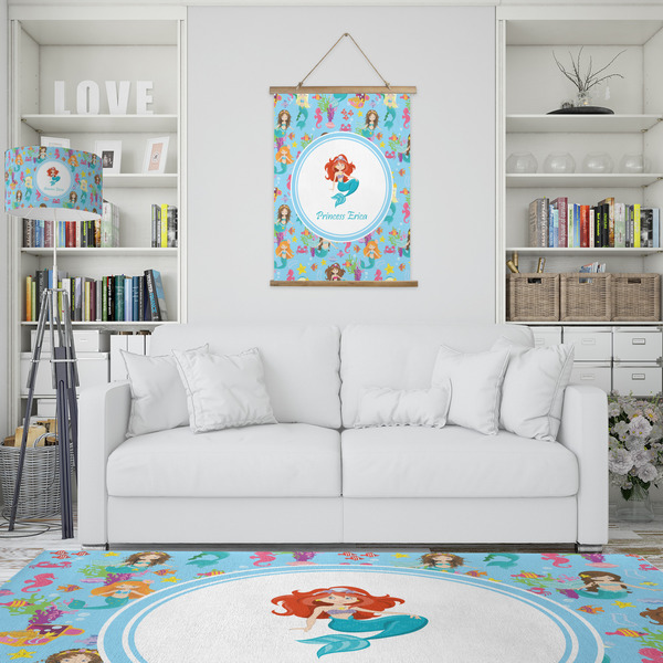 Mermaids Wall Hanging Tapestry - Portrait - IN CONTEXT