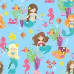 Mermaids Wallpaper & Surface Covering (Water Activated 24"x 24" Sample)